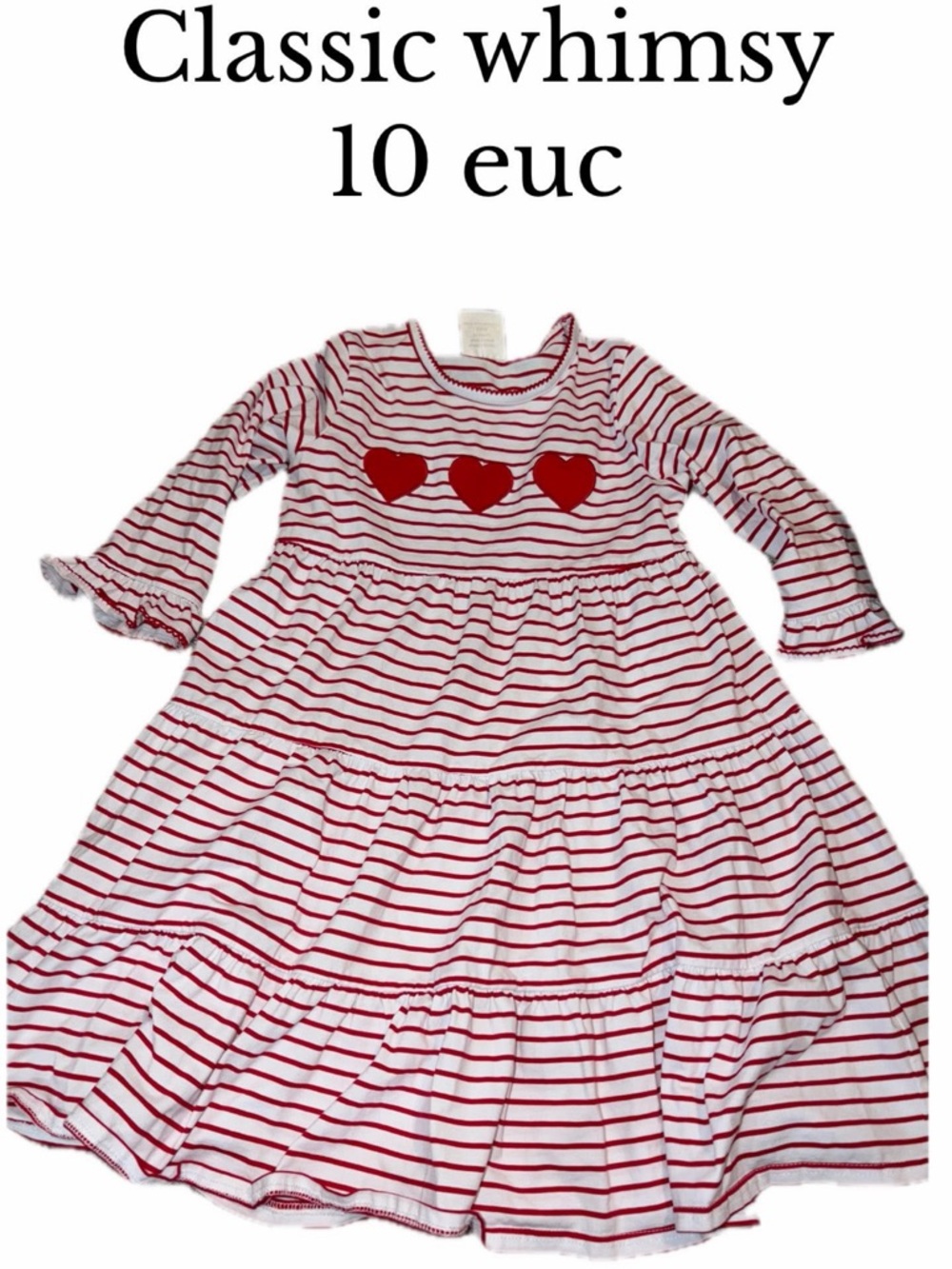 Classic whimsy size 10 girls red heart dress
